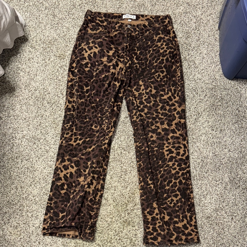 Abercrombie & Fitch Brown Patterned Pants